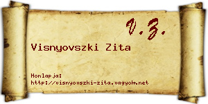 Visnyovszki Zita névjegykártya